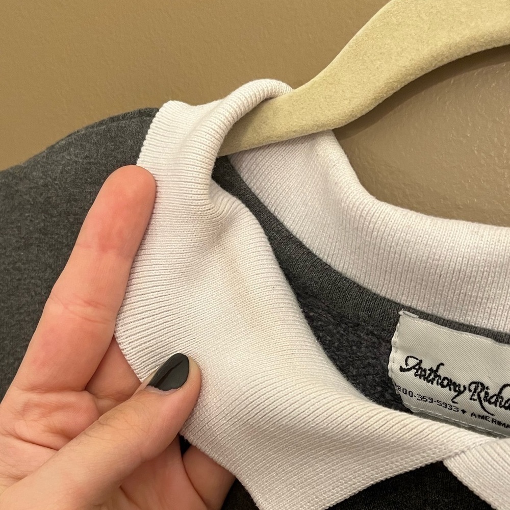 Vintage Anthony Richards Collared Embroidered Swe… - image 7